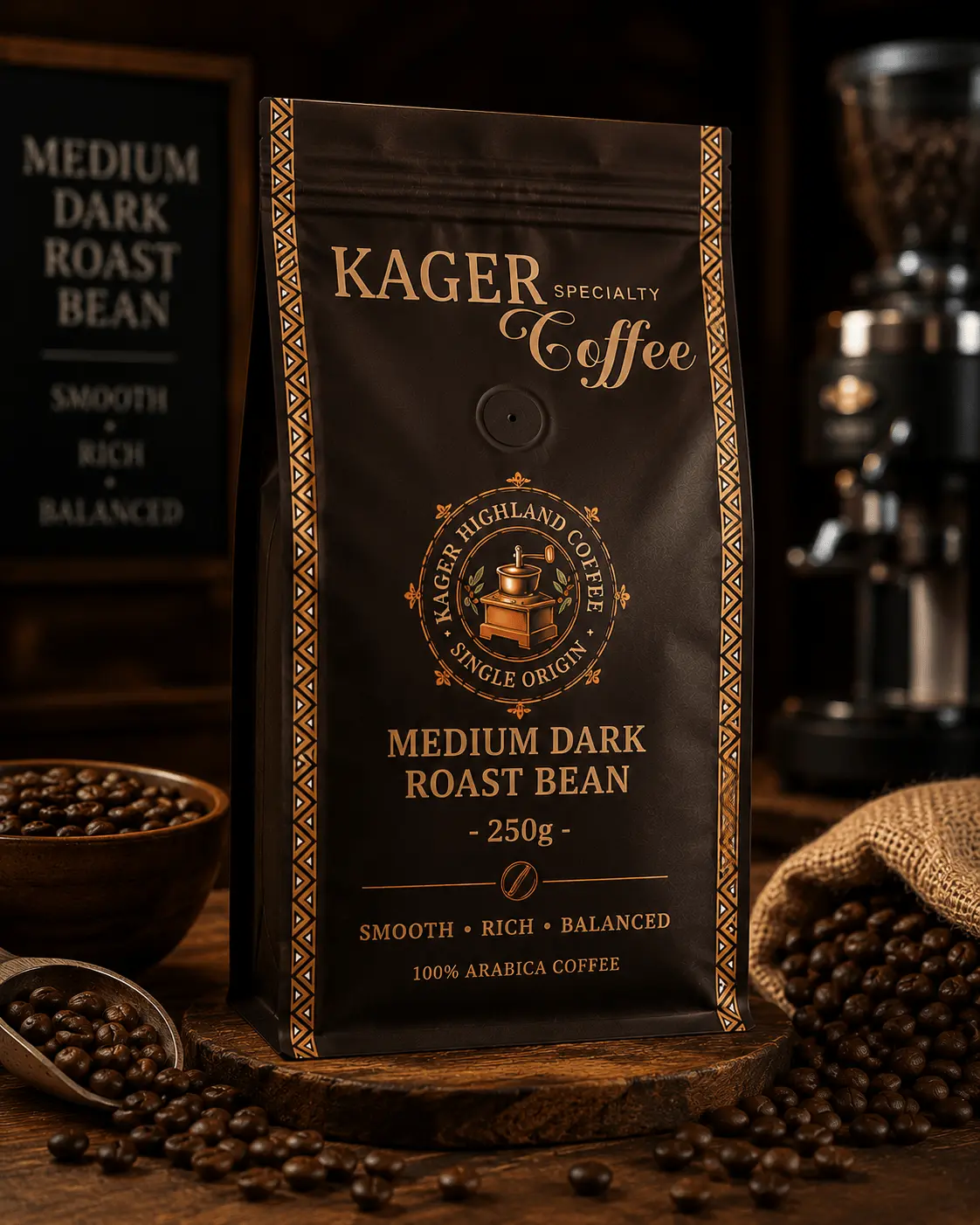 Medium Dark Roast Bean 250g