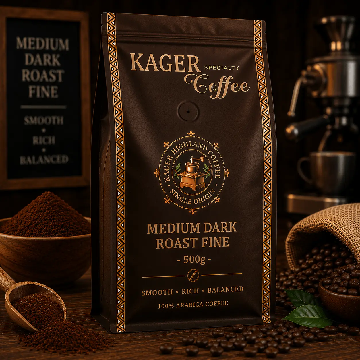 Medium Dark Roast Fine 500g